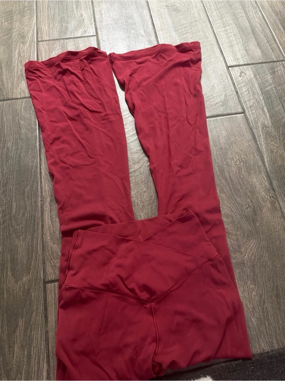 aerie Deep Wine High-Rise Flare Leggings